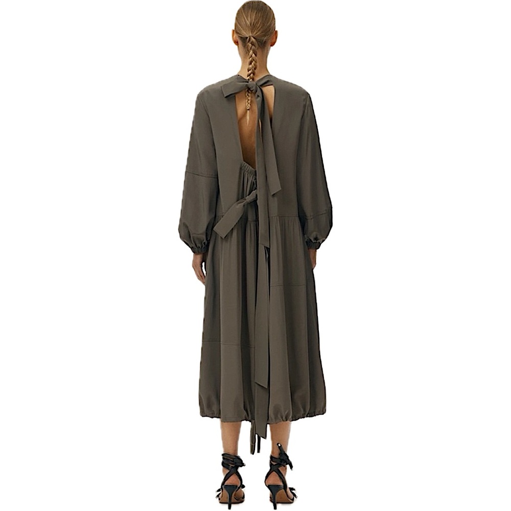 Tibi Eco Silk Parachute Dress With Removable Belt - Picture 1 of 7